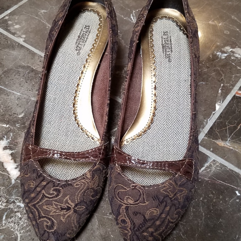 Seychelles jacquard kitten heels